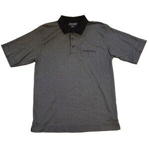 Cutter & Buck CB DryTec West Point Polo Shirt Mens Med Gray Pima Cotton Military